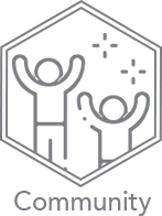 Community-Hex-Icon-Gray