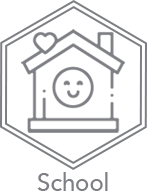 School-Hex-Icon-Gray